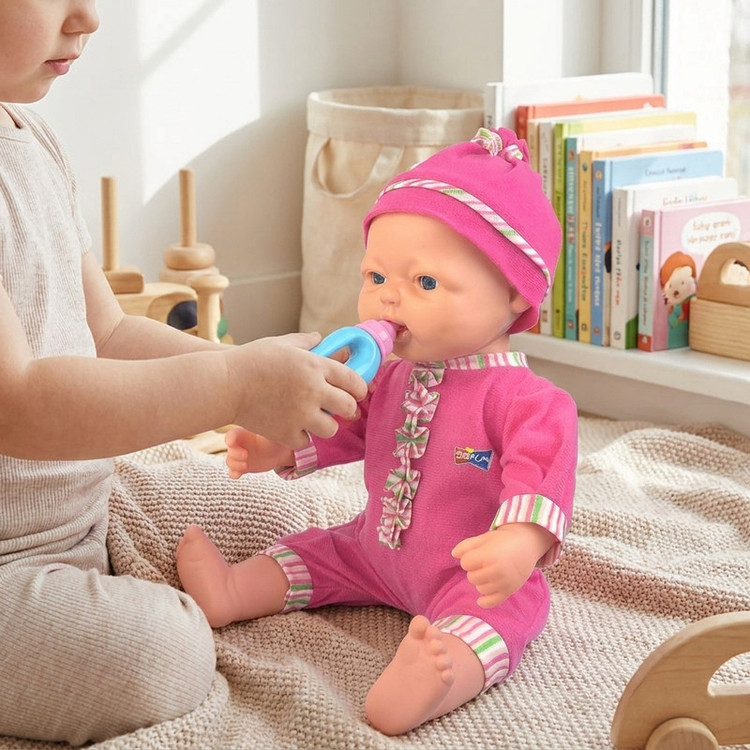 عروسک بلیندا مدل نوزاد شیر خوار Belinda Lovely Baby طرح صورت متحرک ارتفاع 38 سانتی متر